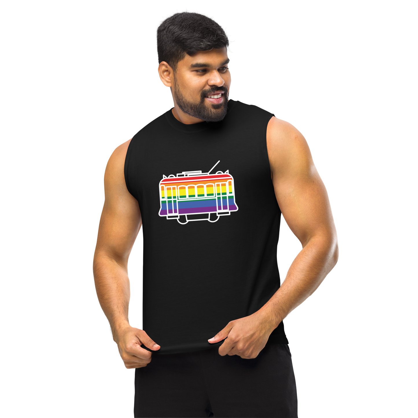 Elétrico LGBTQIA+ - Muscle Shirt Bella + Canvas unissexo