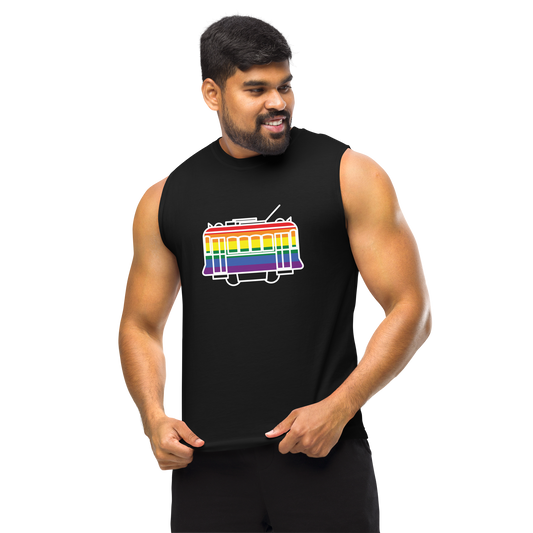 Elétrico LGBTQIA+ - Muscle Shirt Bella + Canvas unissexo