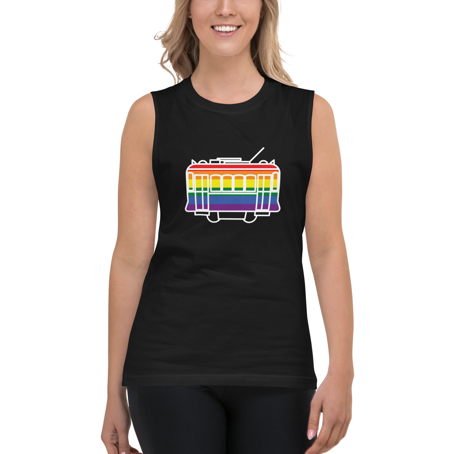 Elétrico LGBTQIA+ - Muscle Shirt Bella + Canvas unissexo