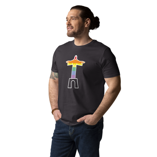 Cristo Rei LGBTQIA+ - T-shirt Stanley/Stella unissexo de algodão orgânico