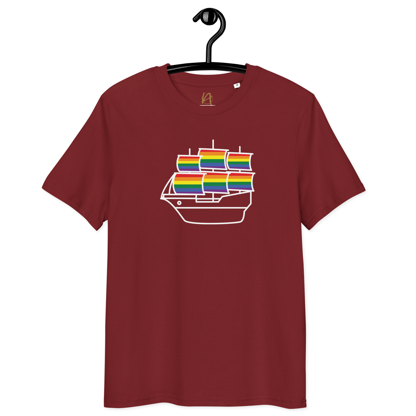 Caravela portuguesa LGBTQIA+ - T-shirt Stanley/Stella unissexo de algodão orgânico