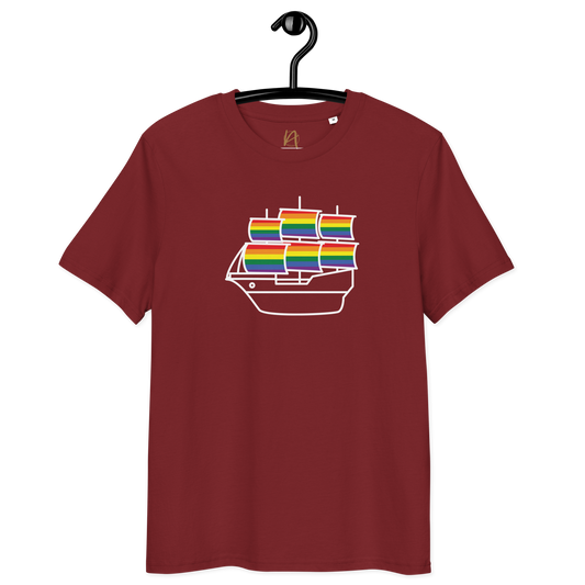 Caravela portuguesa LGBTQIA+ - T-shirt Stanley/Stella unissexo de algodão orgânico