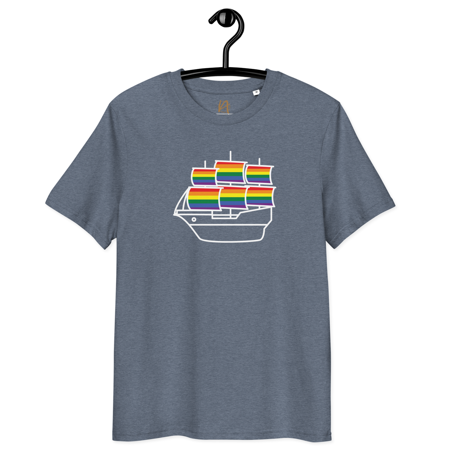 Caravela portuguesa LGBTQIA+ - T-shirt Stanley/Stella unissexo de algodão orgânico