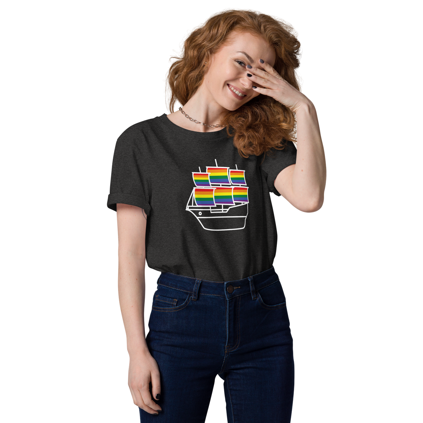 Caravela portuguesa LGBTQIA+ - T-shirt Stanley/Stella unissexo de algodão orgânico