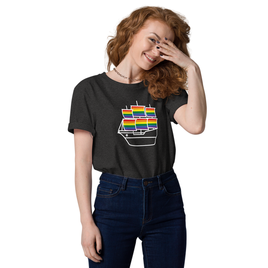 Caravela portuguesa LGBTQIA+ - T-shirt Stanley/Stella unissexo de algodão orgânico