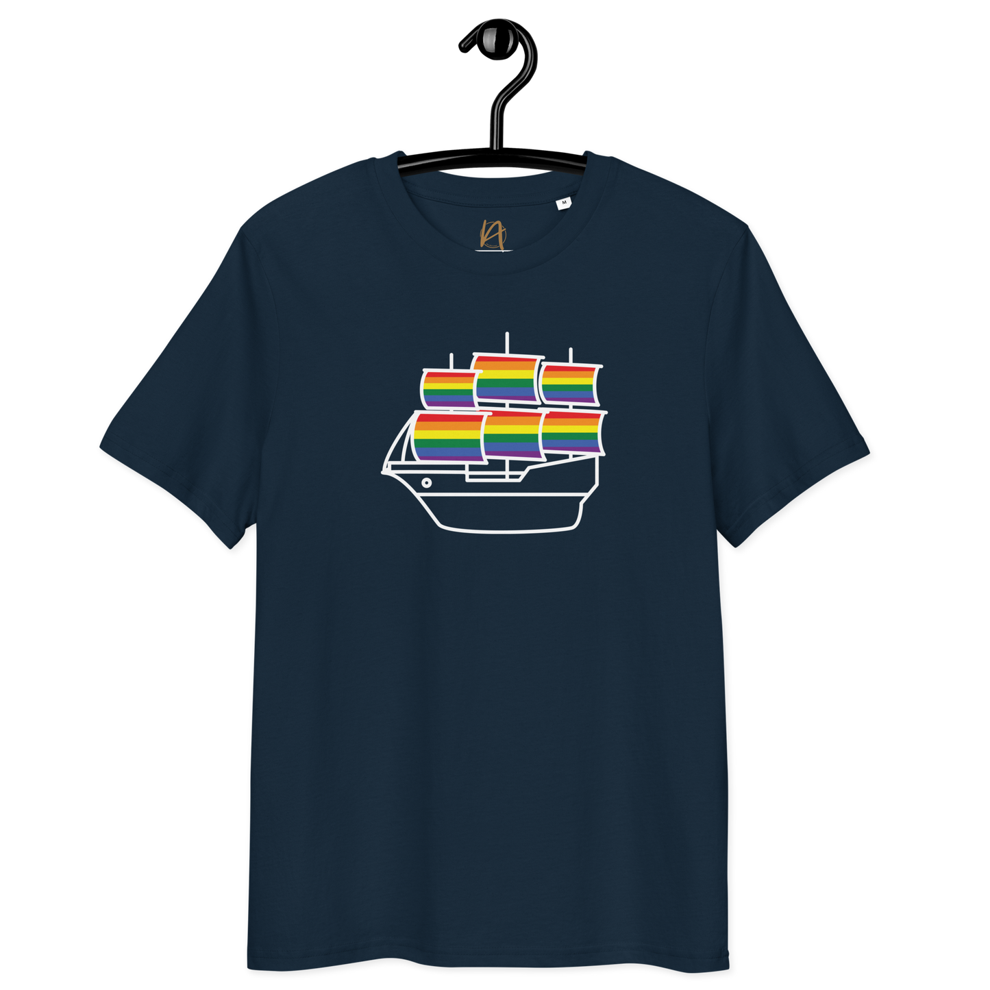 Caravela portuguesa LGBTQIA+ - T-shirt Stanley/Stella unissexo de algodão orgânico