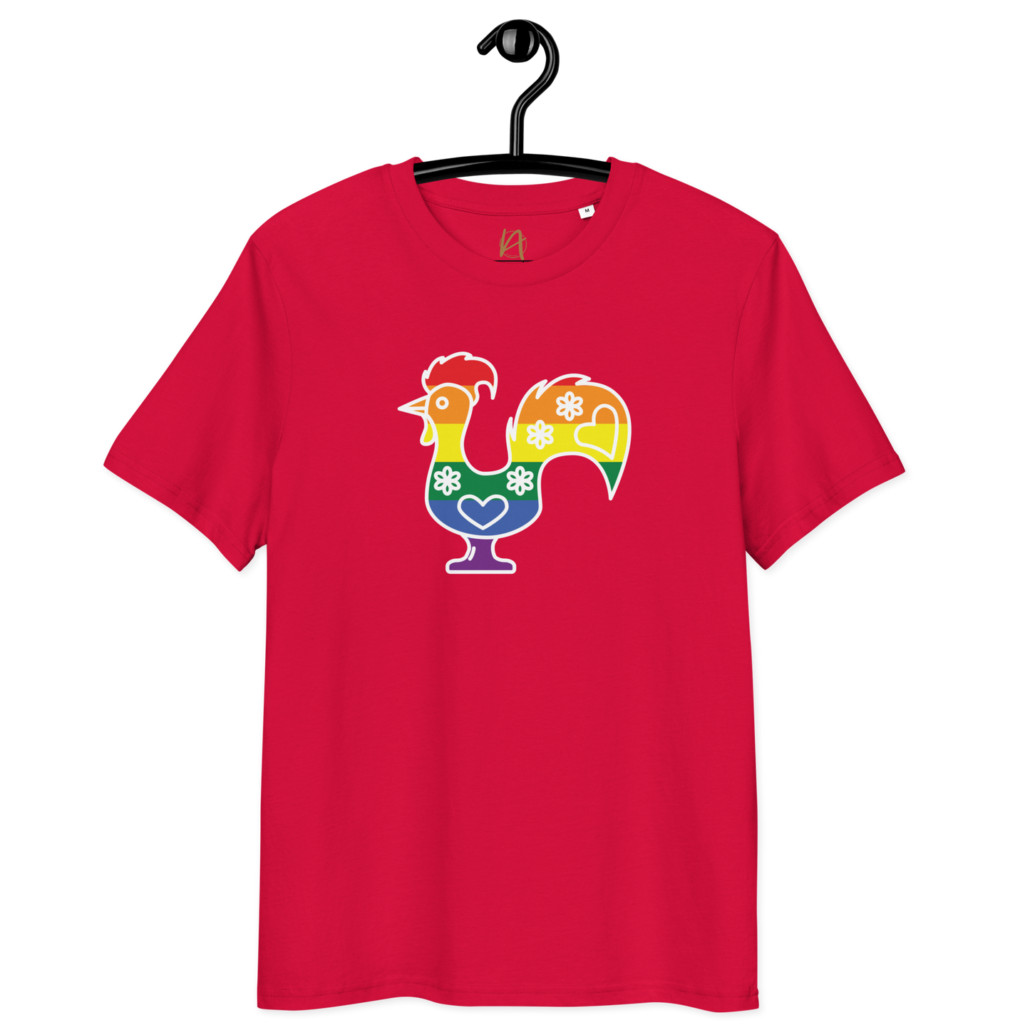 Galo de Barcelos LGBTQIA+ - T-shirt Stanley/Stella unissexo de algodão orgânico