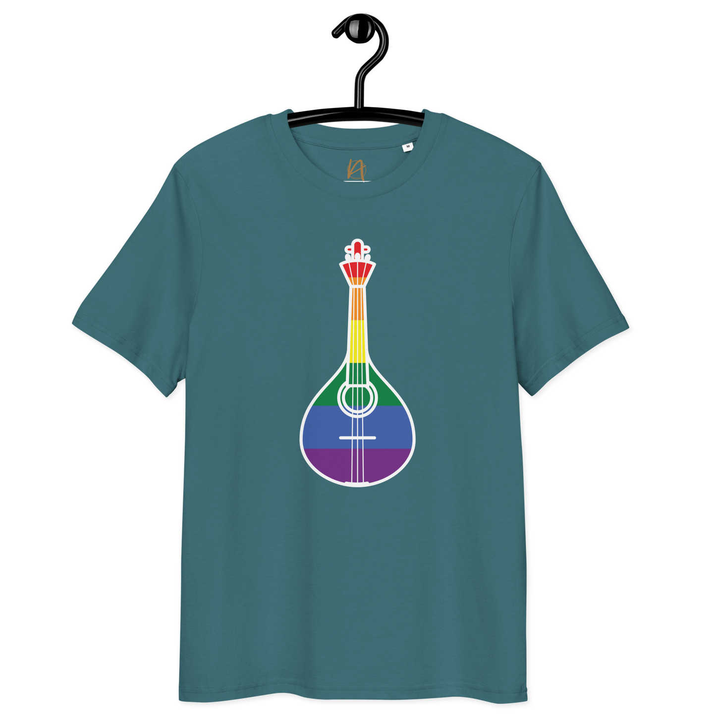 Guitarra portuguesa LGBTQIA+ - T-shirt Stanley/Stella unissexo de algodão orgânico