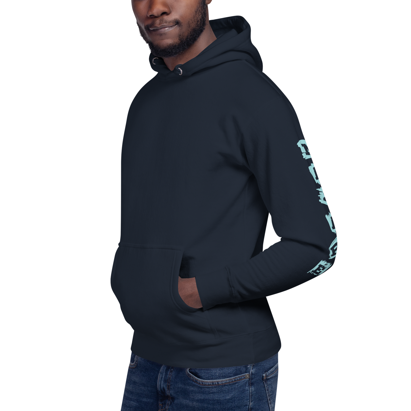 Nazaré surf 01 - Hoodie Premium Cotton Heritage unissexo (costas e mangas)