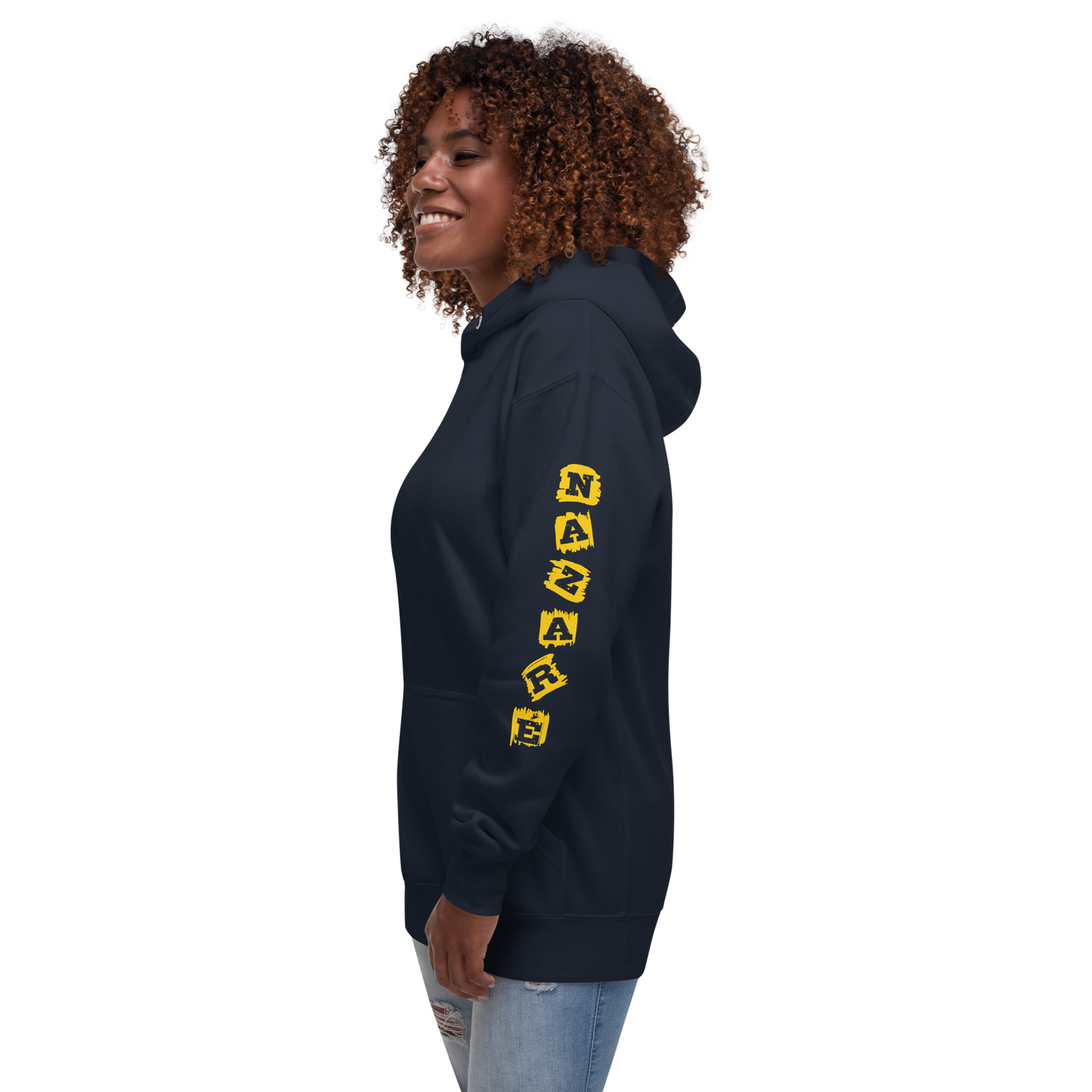 Nazaré surf 05 - Hoodie Premium Cotton Heritage unissexo (costas e mangas)