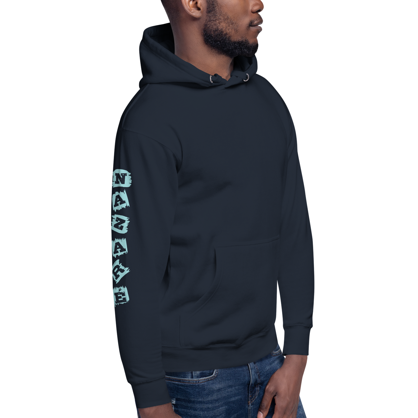 Nazaré surf 01 - Hoodie Premium Cotton Heritage unissexo (costas e mangas)