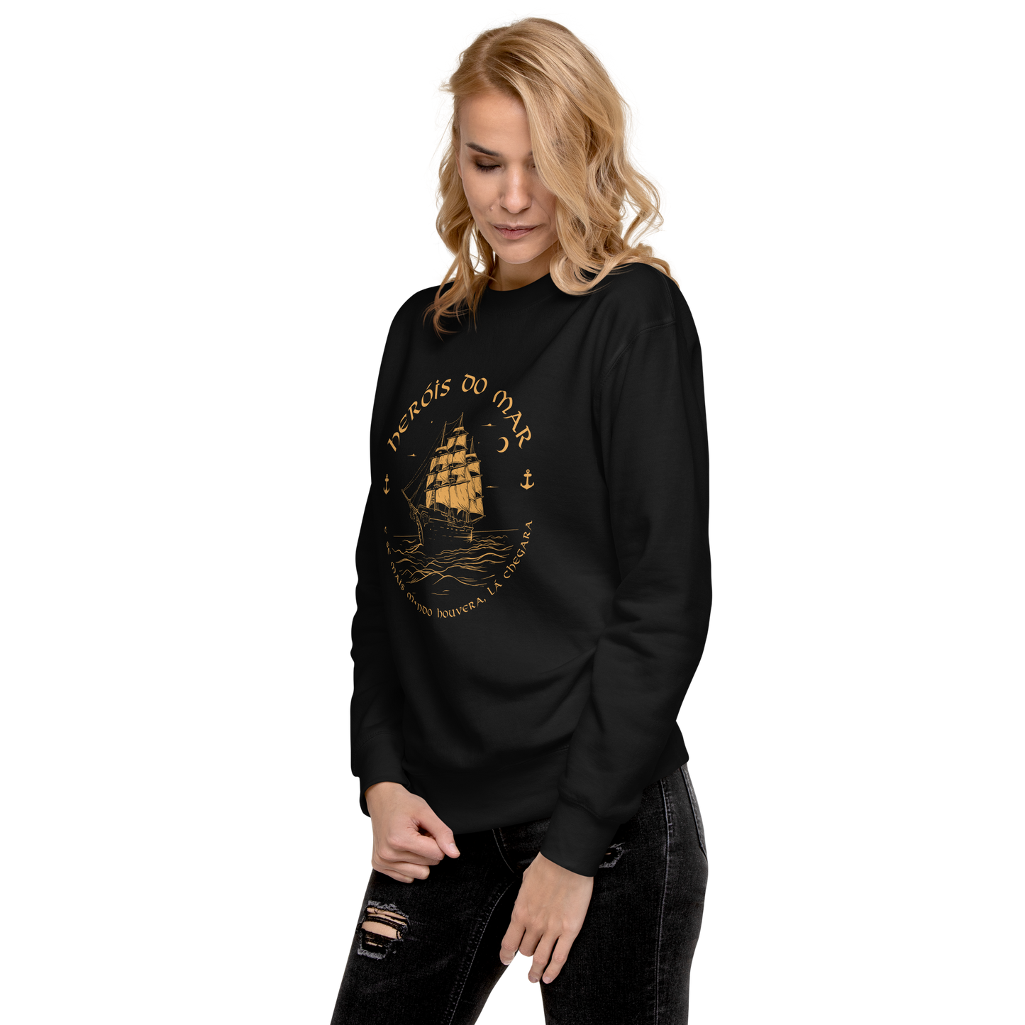 Heróis do mar 01 - Sweatshirt Cotton Heritage premium unisssexo