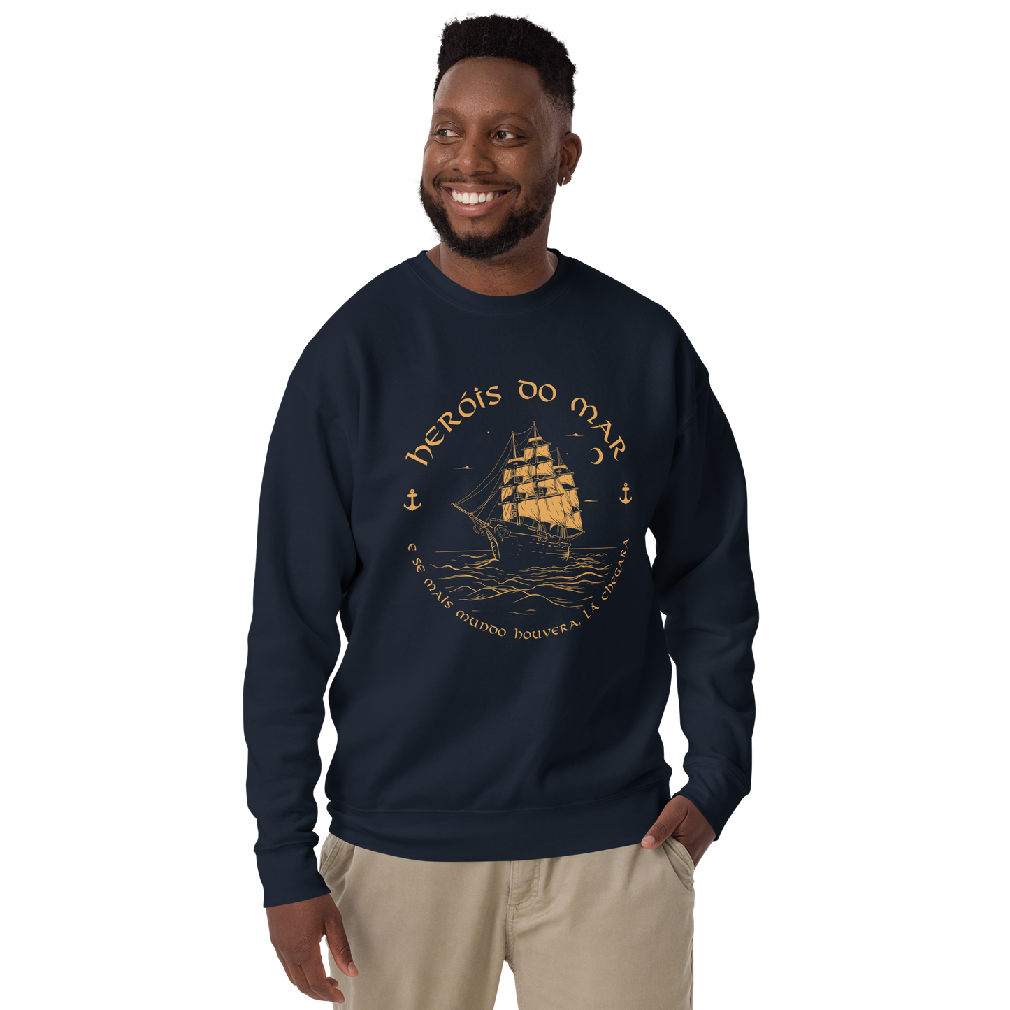 Heróis do mar 01 - Sweatshirt Cotton Heritage premium unisssexo