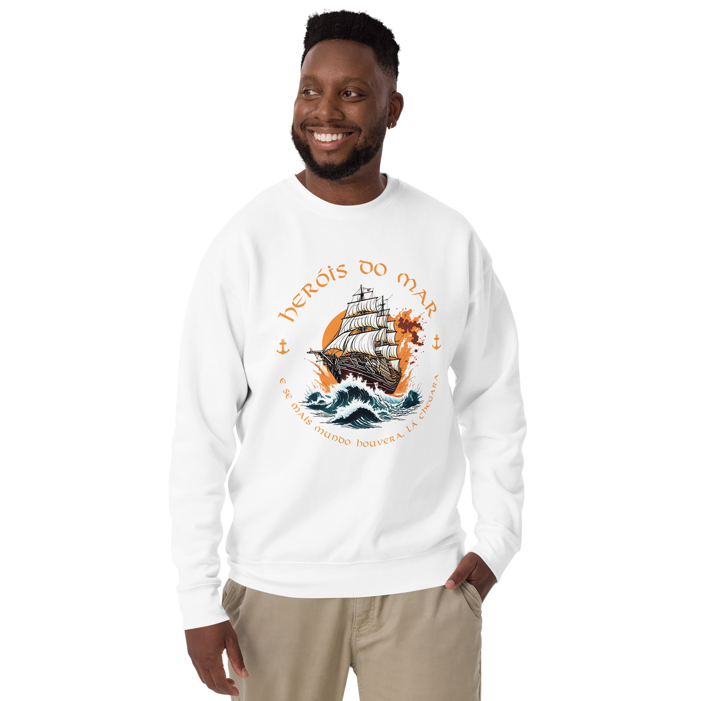 Heróis do mar 03 - Sweatshirt Cotton Heritage premium unisssexo