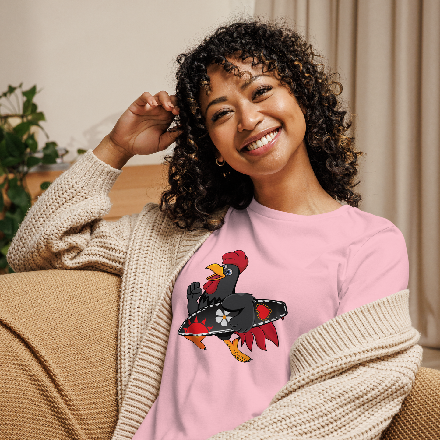 O galo - T-shirt mulher Bella + Canvas