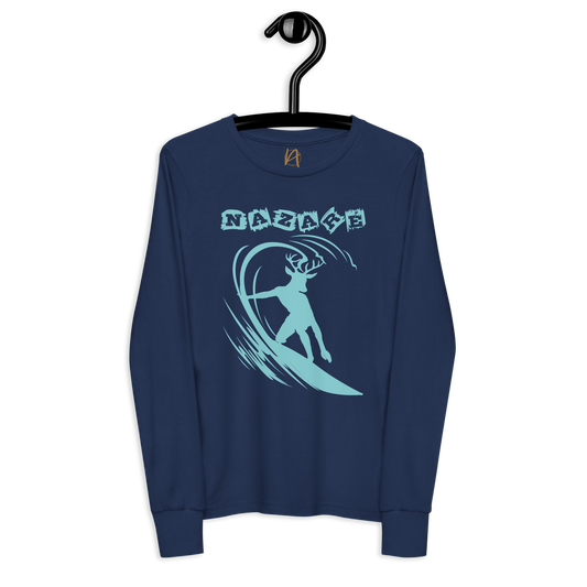 Nazaré surf 01 - Long Sleeve criança Bella + Canvas